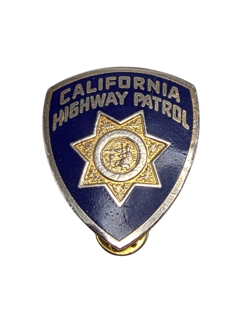 California Highway Patrol Shield Pin - Blue & Gold